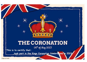 Kings Coronation Certificate
