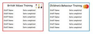 Staff Training Display Labels