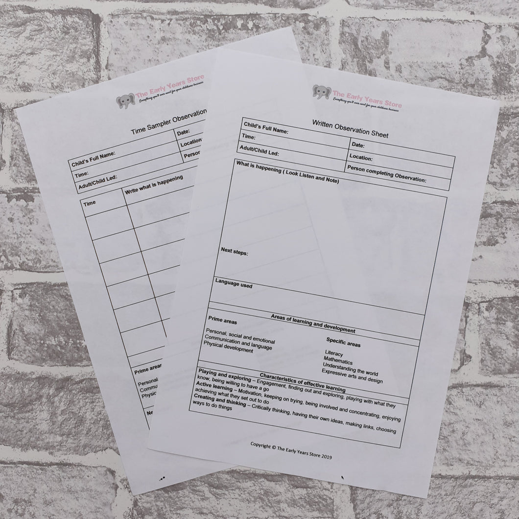 Observation Sheets