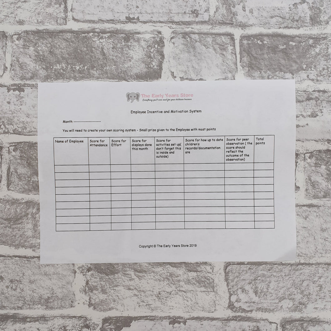 Employee Incentive Scheme