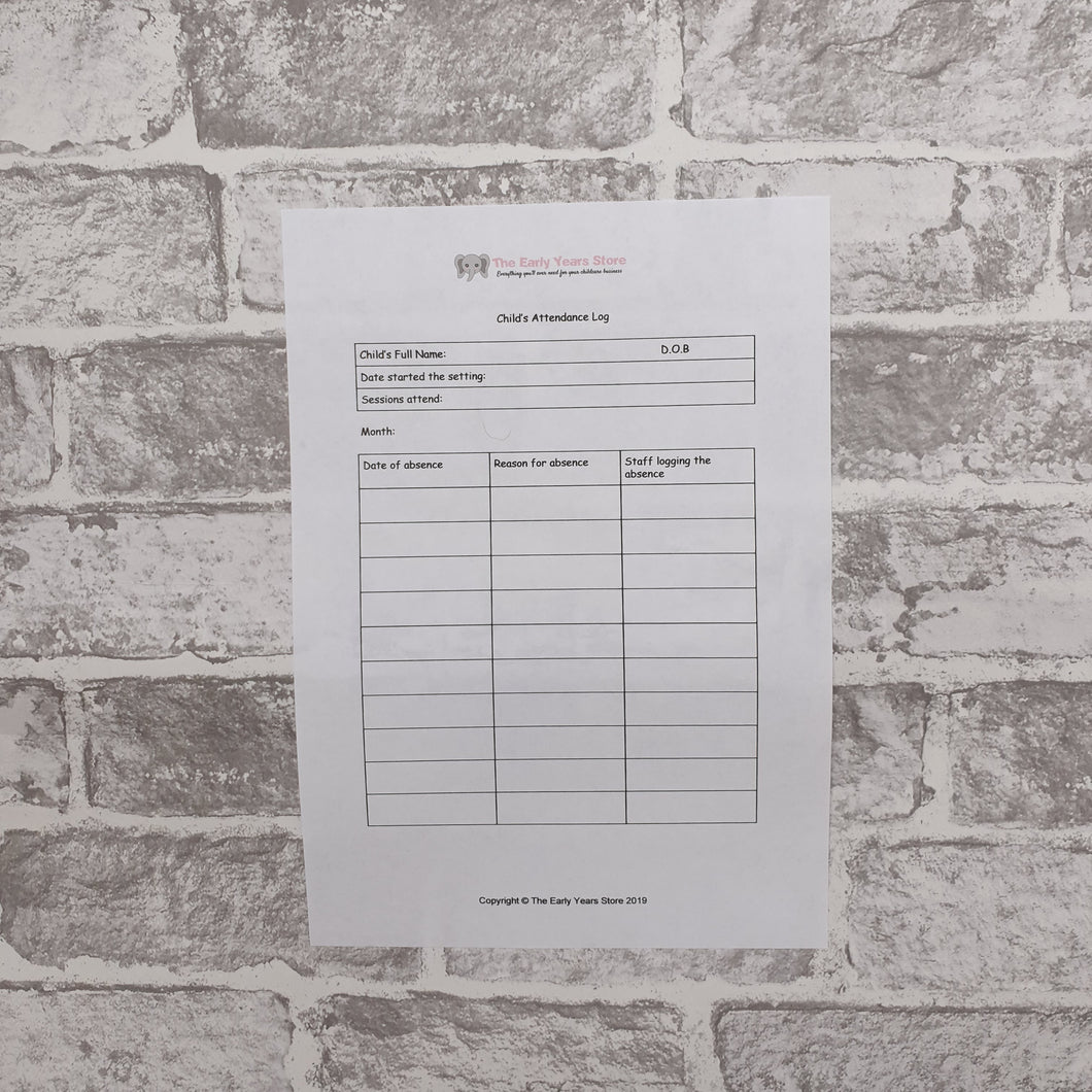 Child Attendance Log