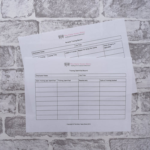 Training Record and Identified Sheet