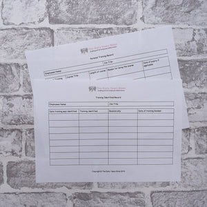 Training Record and Identified Sheet