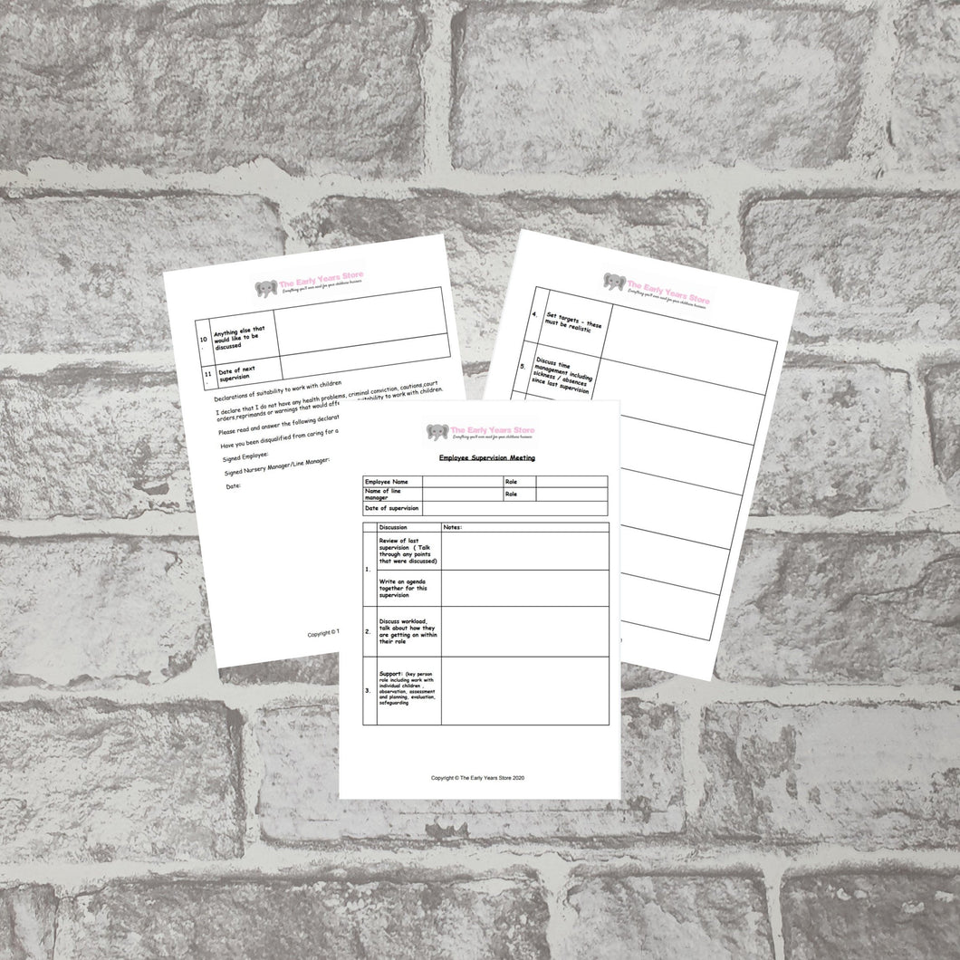 Employee Supervision Form