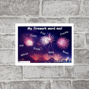 Firework Word Mat