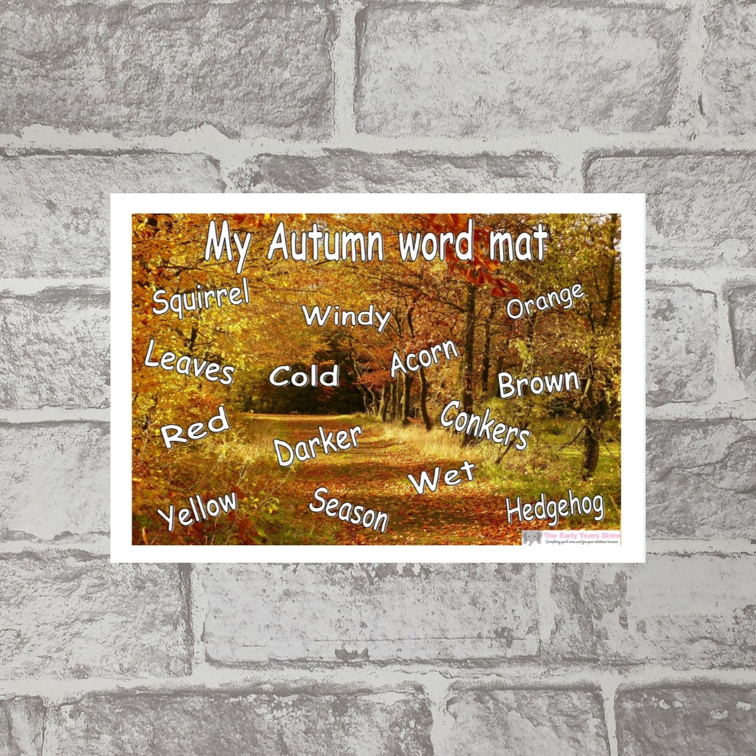 Autumn Word Mat