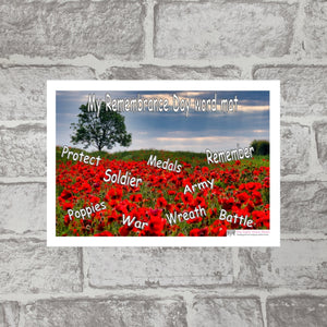 Remembrance Day Word Mat