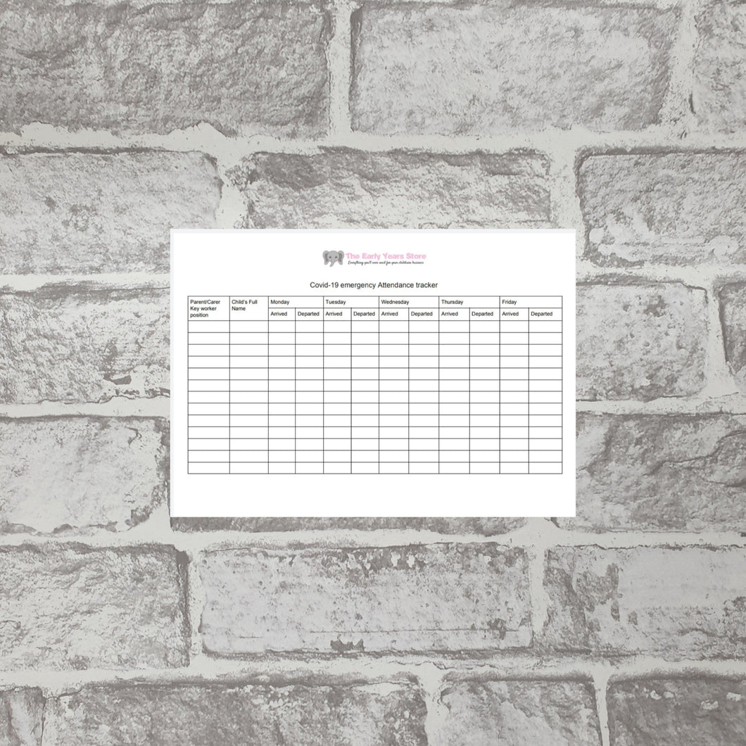Covid 19 Emergency Attendance Tracker
