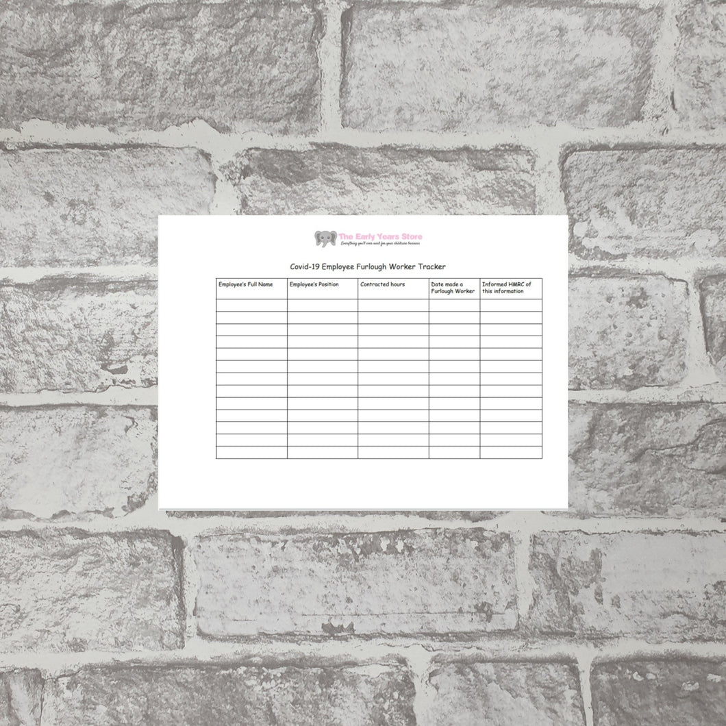 Covid 19 Employee Furlough Worker Tracker