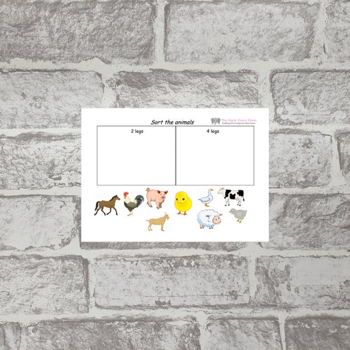Sort the Animals activity