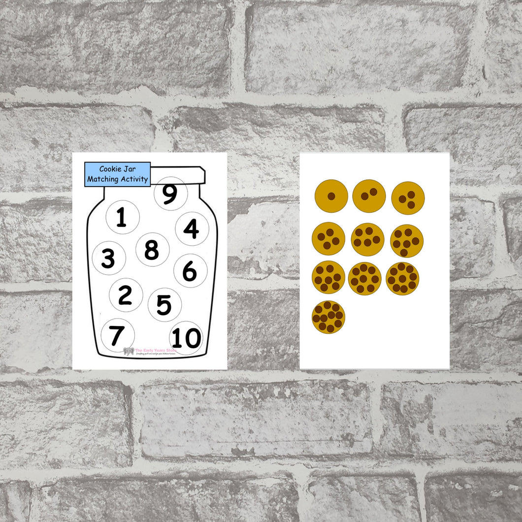 Cookie Jar Matching Activity