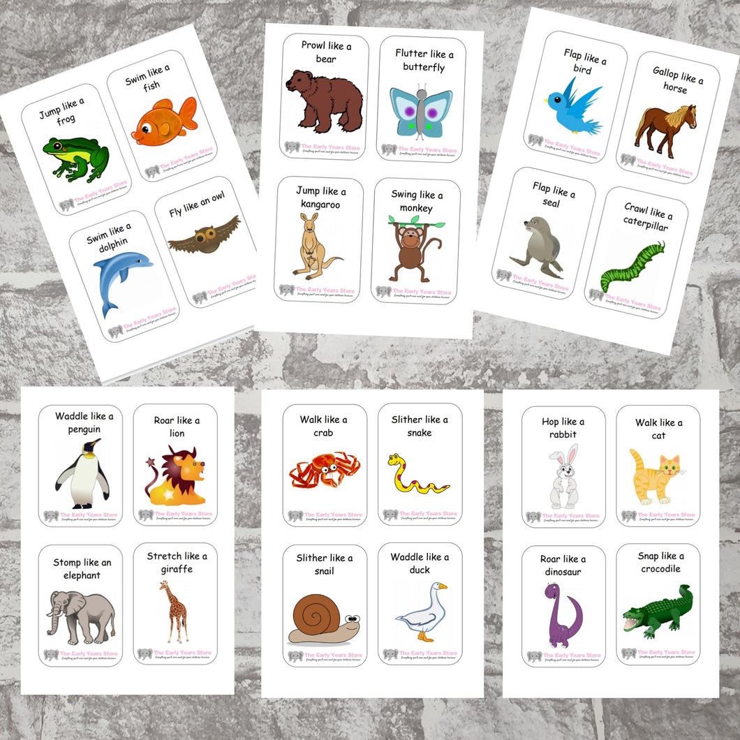 Gross Motor Animal Action Cards