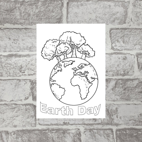 Earth Day Colouring Page