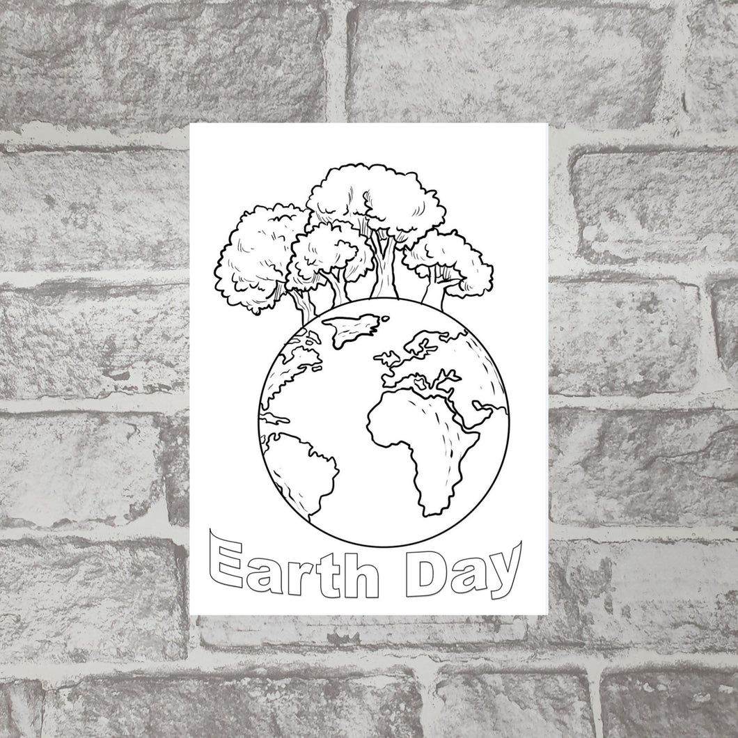 Earth Day Colouring Page