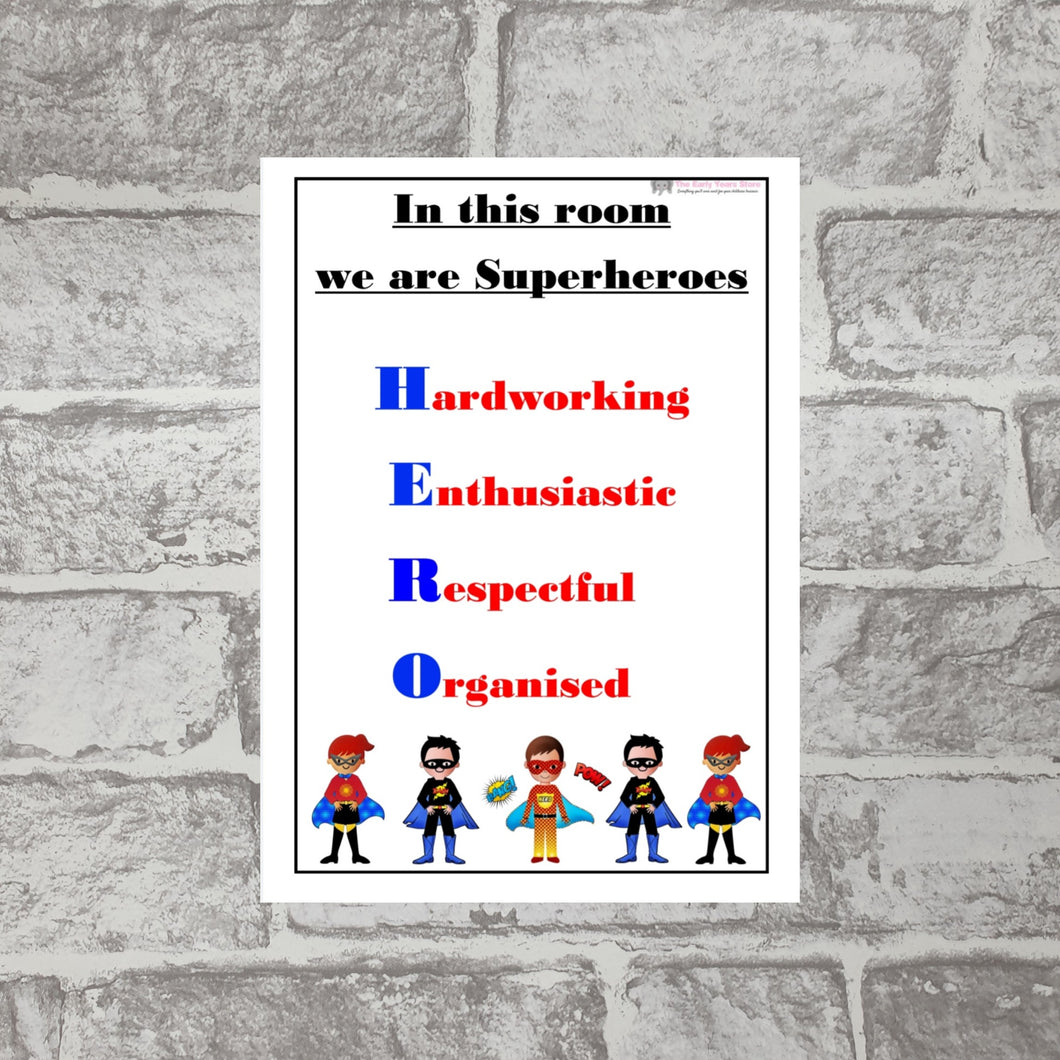 Superhero Door Sign