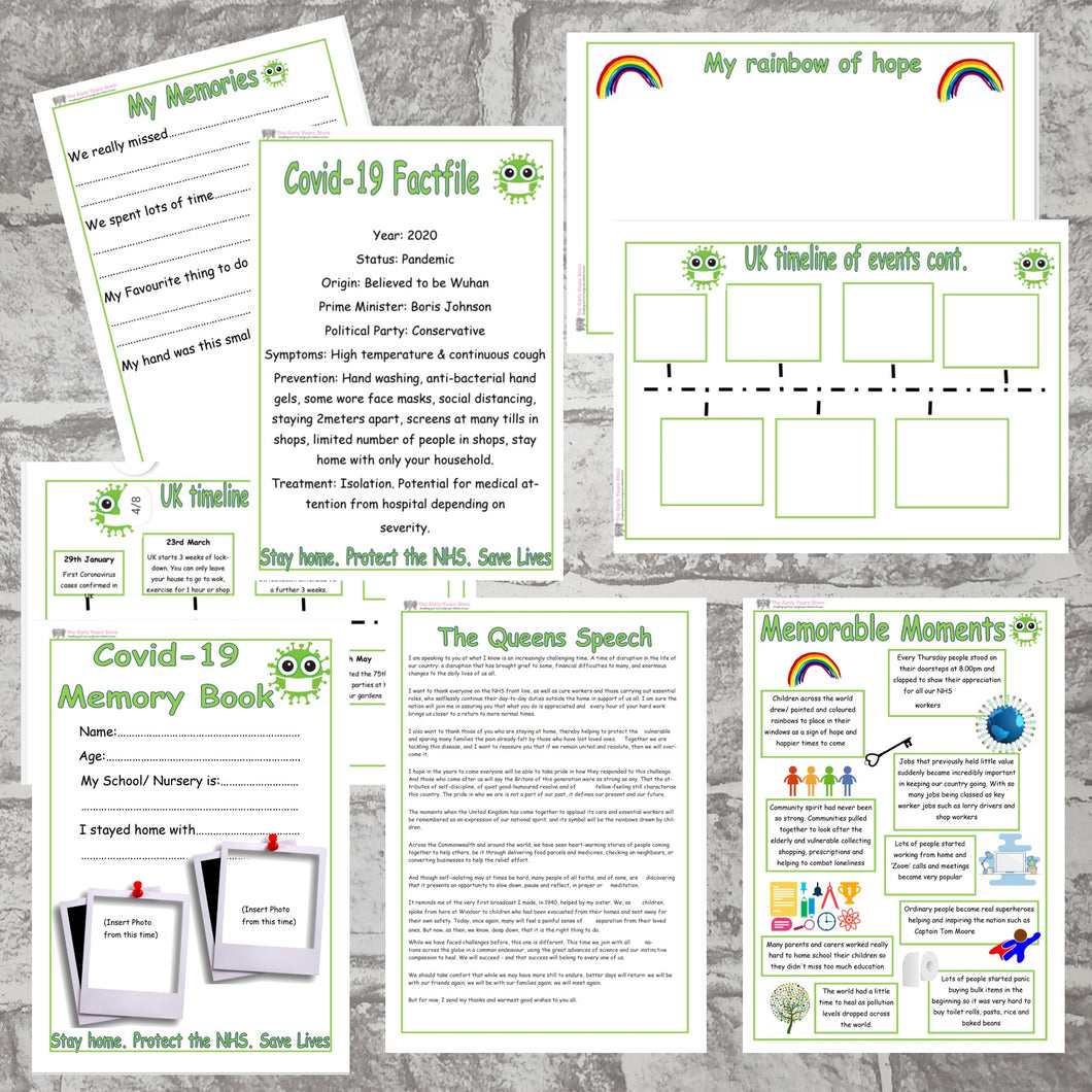 Covid-19 Memory Booklet