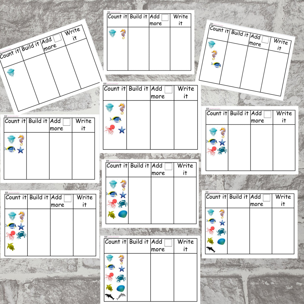Under the Sea Add 1 Maths Activity