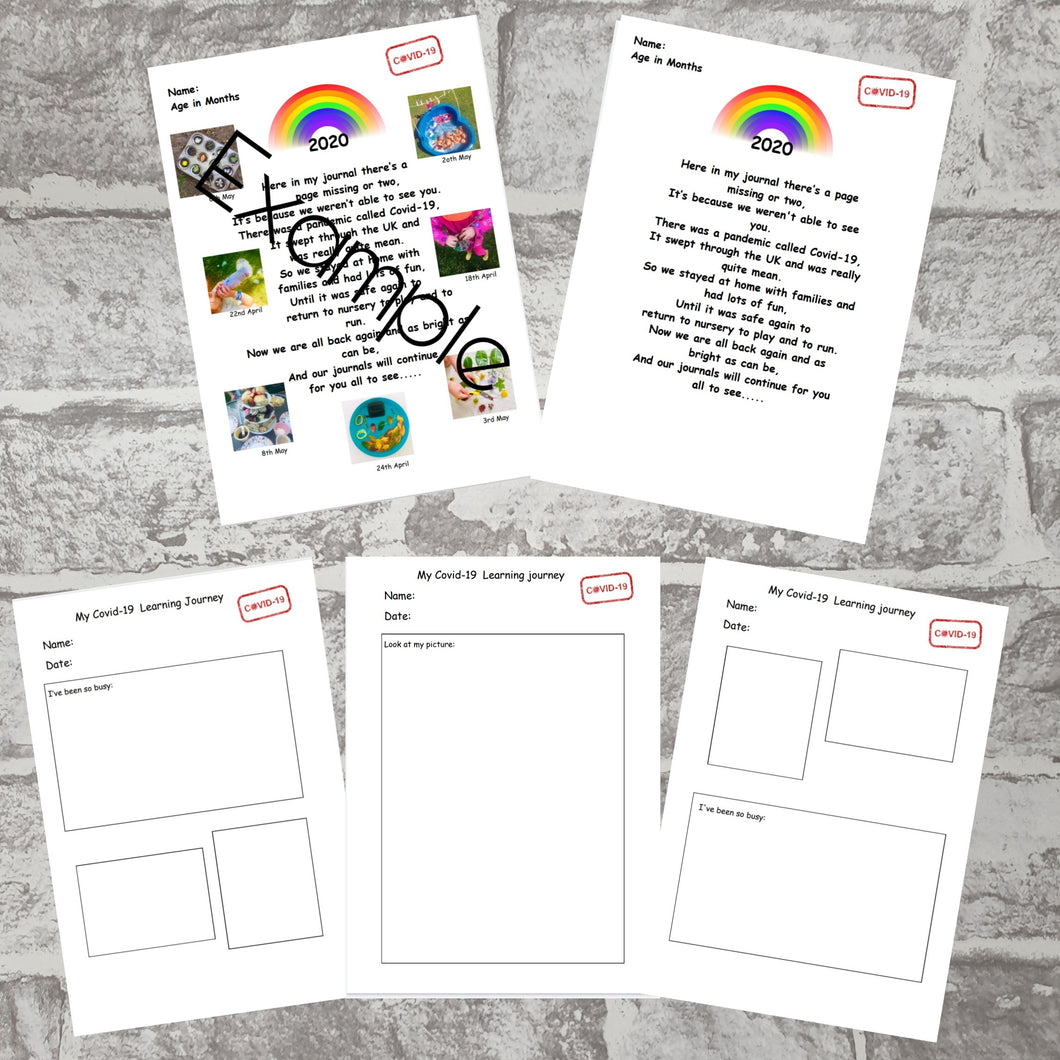 Covid-19 poem and Learning Journey sheets