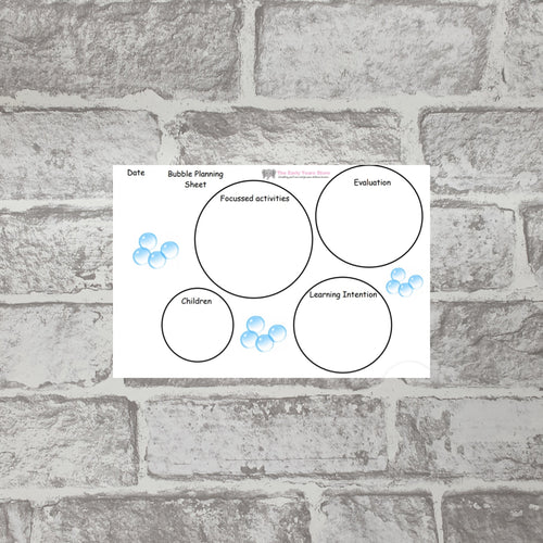 Bubble Planning Sheet
