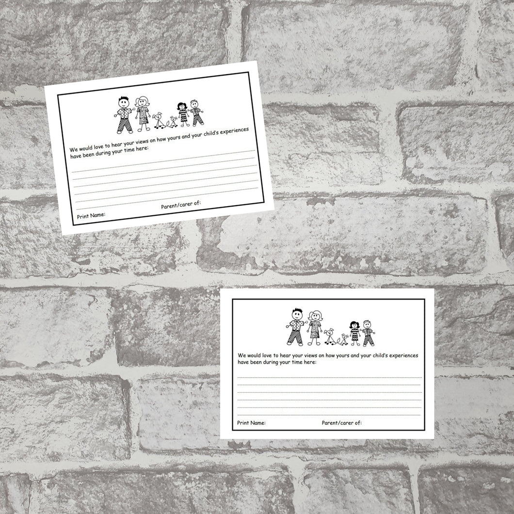 Parent Feedback Postcard