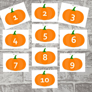 Numbered Pumpkins