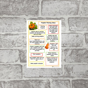 Pumpkin Planning Ideas sheet