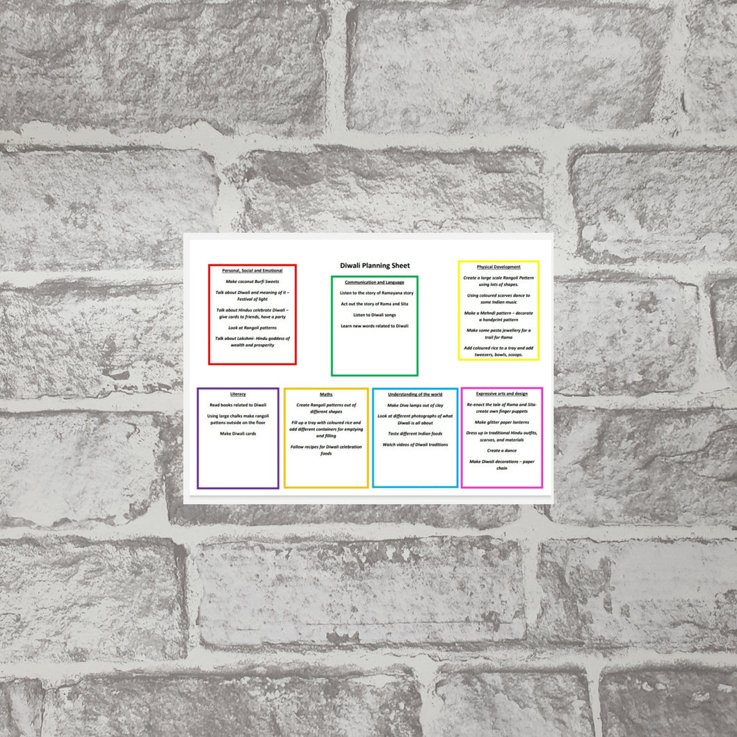 Diwali Planning Sheet