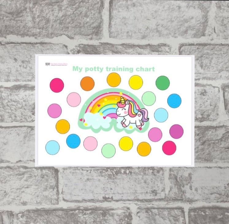 Potty Training Chart (unicorn theme)