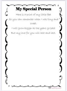 Special person poem (Father’s Day / Mother’s Day)