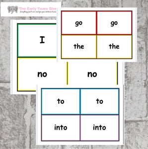 Phase 2 tricky words flash cards