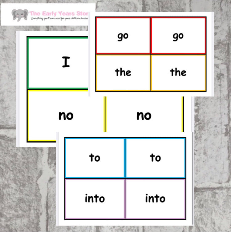 Phase 2 tricky words flash cards