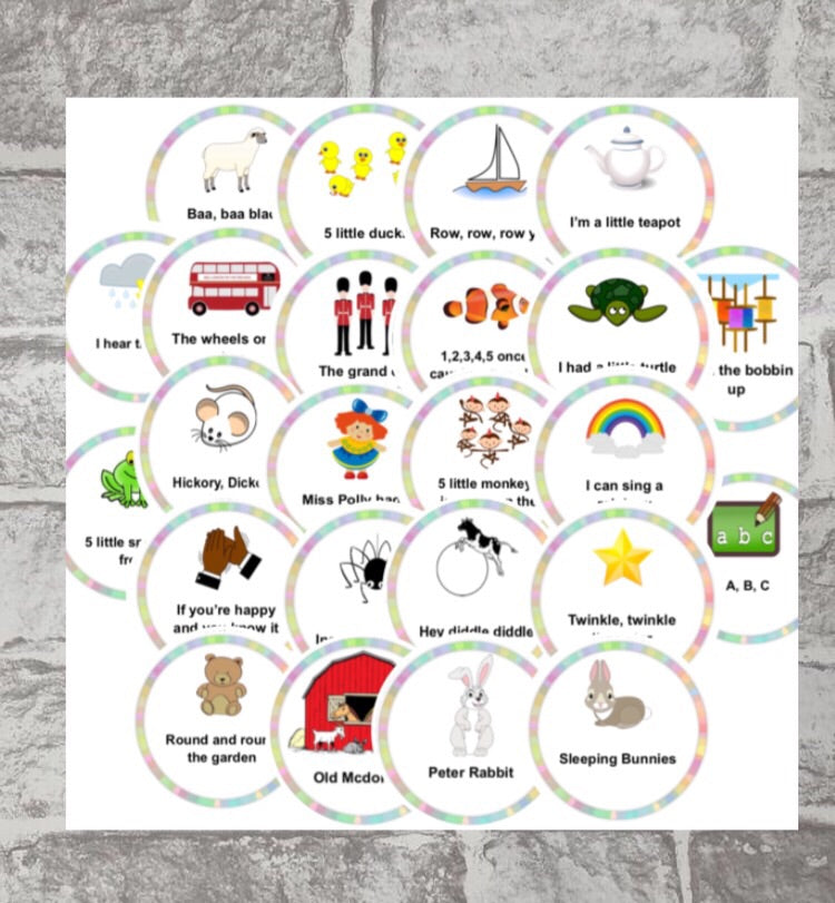 Nursery Rhyme Song Sticks