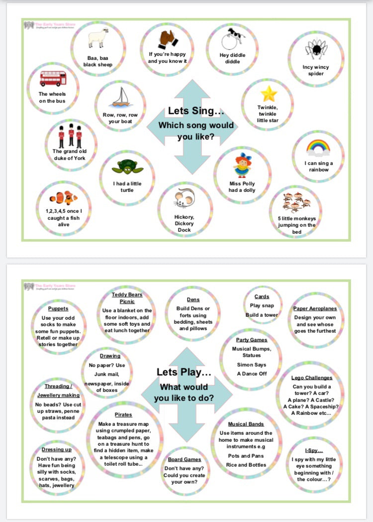 Home Learning Play Ideas