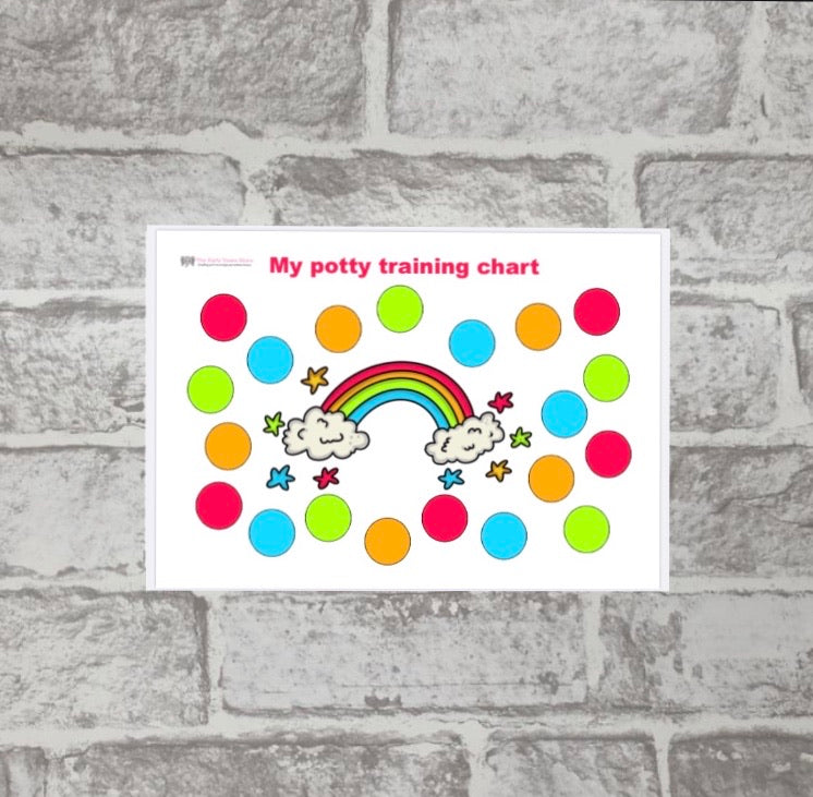 Potty Training Chart (rainbow theme)