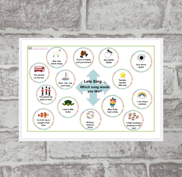 Nursery Rhyme Choice Sheet