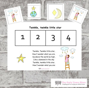 twinkle star rhyme sequencing sheet