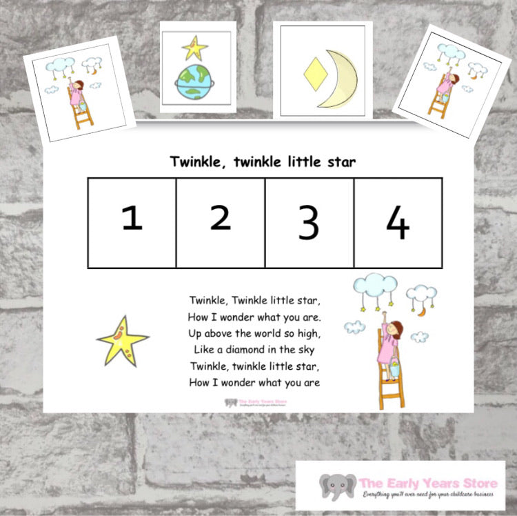 twinkle star rhyme sequencing sheet