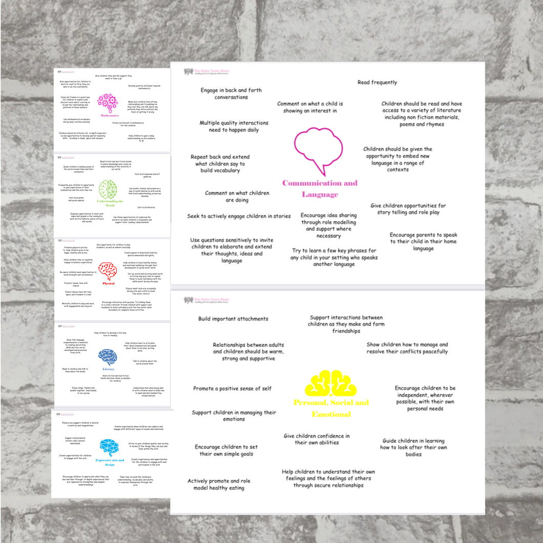 New EYFS education programme support cards